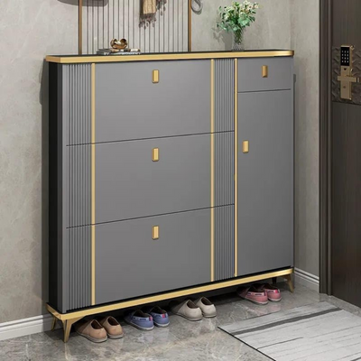LHFHOMT Wooden Shoe Cabinet to Organize the Shoes – Sturdy Shoe Cabinet With  Flip Doors