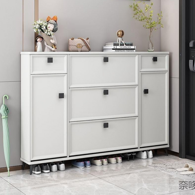 LHFHOMT Wooden Shoe Cabinet to Organize the Shoes – Sturdy Shoe Cabinet With Flip Doors