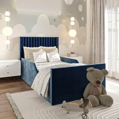 Shenzi Kids Bed W 140 x L 190  - Blue with 1-Year Warranty
