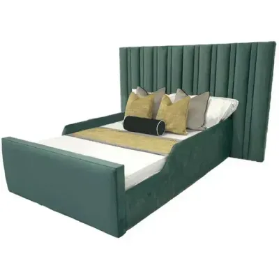Mount Vale Kids Bed W 150 x L 190  - Velvet Green with 1-Year Warranty