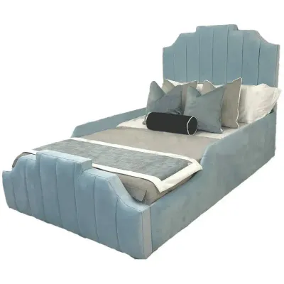 Florence Kids Bed W 160 x L 200  - Velvet Blue with 1-Year Warranty