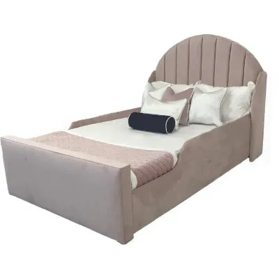 Marina Kids Bed W 150 x L 190  - Velvet Ivory with 1-Year Warranty