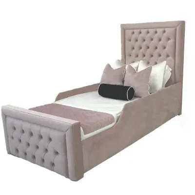 Bella Grace Kids Bed W 150 x L 190  - Velvet Ivory with 1-Year Warranty