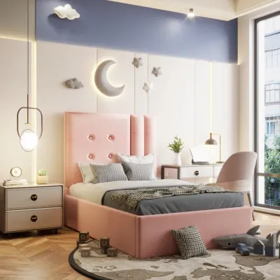 Enchanting Kids Bed W 135 x L 190  - Pink with 1-Year Warranty