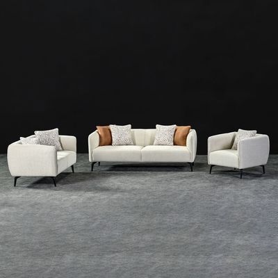 Alvaro Sofa Set 6-Seater with 1 Year warranty - Off White