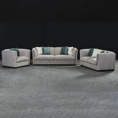 Carrara Sofa Set 6-Seater with 1 Year warranty - Mouse Grey 