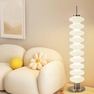 Gourd Floor Lamp Smart LED Standing Lamp for Living room Bedroom Art Decoration Round Metal Base Voice Control 155 cm Height.