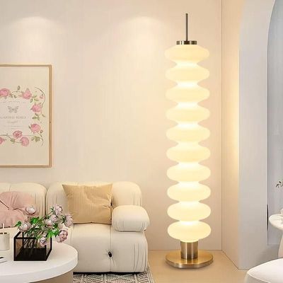Gourd Floor Lamp Smart LED Standing Lamp for Living room Bedroom Art Decoration Round Metal Base Voice Control 155 cm Height.