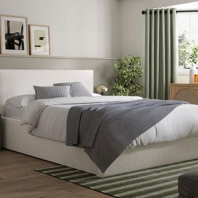 Celestial Comfort Upholstered Single Size ( 100 X 200 ) White Color Bed