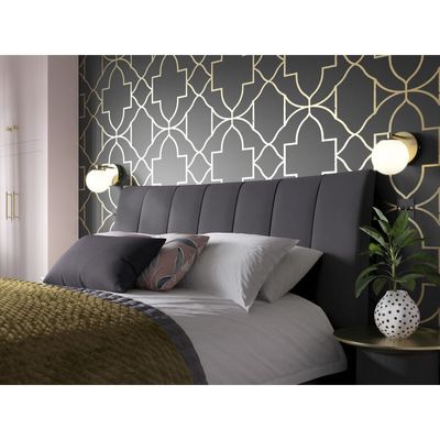 Charcoal Light Upholstered Single Size ( 90 X 190 ) Black Color Bed