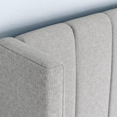 Cloud Comfort Upholstered Super King Size ( 200 X 200 ) Silver Color Bed
