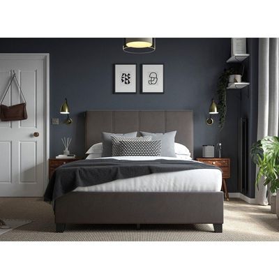 Cloud Nine Upholstered Single Size ( 90 X 190 ) Black Color Bed