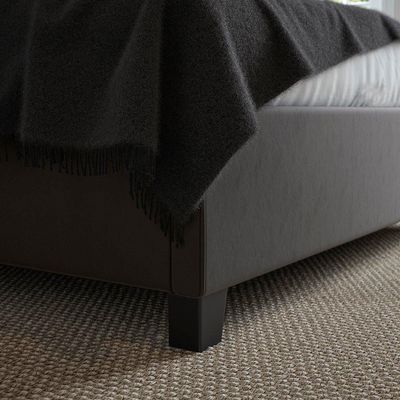 Cloud Nine Upholstered King Size ( 180 X 190 ) Black Color Bed