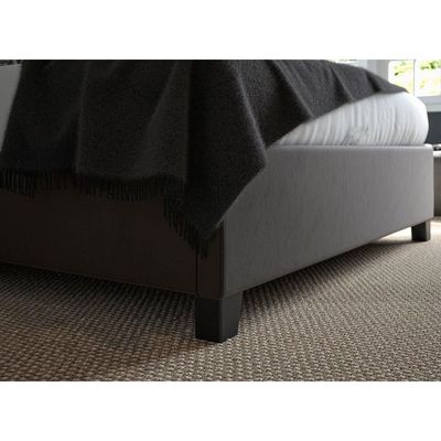 Cloud Nine Upholstered Large Twin Size ( 140 X 200 ) Black Color Bed