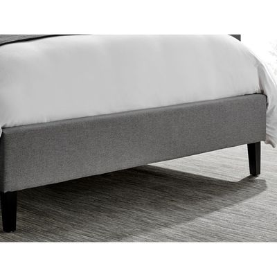 Cozy Retreat Upholstered Single Size ( 90 X 200 ) Grey Color Bed