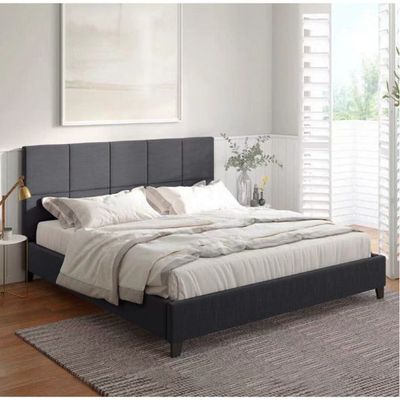 Deluxe Upholstered Single Size ( 90 X 190 ) Black Color Bed