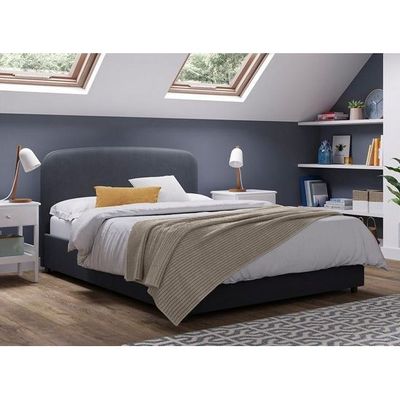 Dreamy Daze Upholstered Single Size ( 90 X 190 ) Black Color Bed