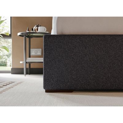 Dreamy Nest Upholstered Large Twin Size ( 140 X 200 ) Grey Color Bed