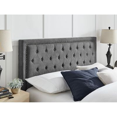 Dreamy Retreat Tufted Upholstered Queen Size ( 150 X 190 ) Grey Color Bed