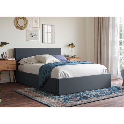 Ember Ease Upholstered Single Size ( 90 X 190 ) Black Color Bed