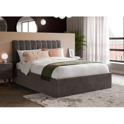 Ember Eclipse Upholstered Single Size ( 90 X 190 ) Dark Brown Chocolate Color Bed