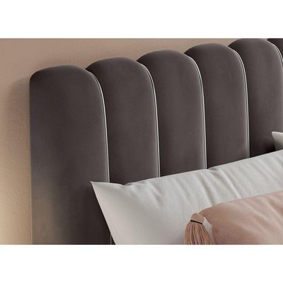 Ember Eclipse Upholstered Single Size ( 90 X 190 ) Dark Brown Chocolate Color Bed