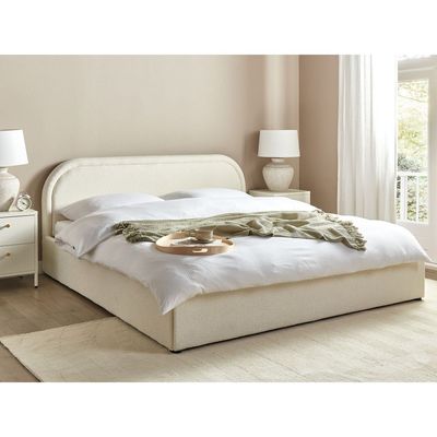 Ember Enclave Upholstered Premium Single Size ( 90 X 190 ) Beige Color Bed