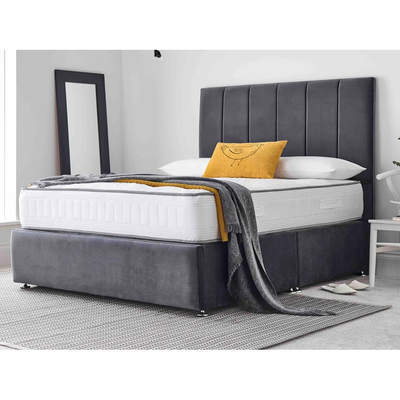 Magnus Regal Upholstered Single Size ( 90 X 190 ) Grey Color Bed