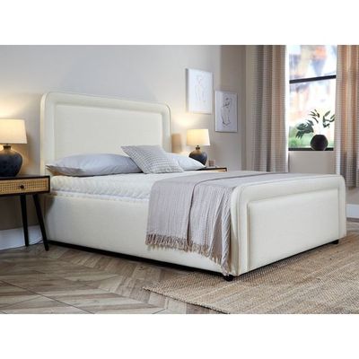 Peaceful Haven Upholstered Single Size ( 90 X 190 ) Beige Color Bed