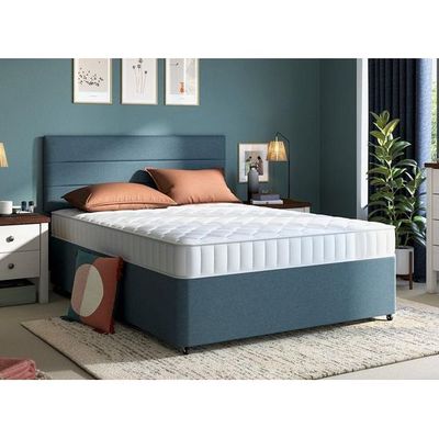 Serenity Shore Upholstered Single Size ( 90 X 190 ) Blue Color Bed