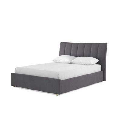 Serenity Springs Upholstered Twin Size ( 120 X 190 ) Grey Color Bed