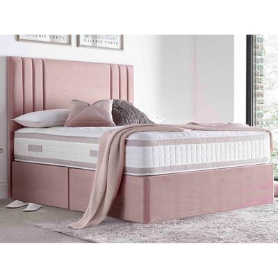 Shiny Star Upholstered Single Size ( 90 X 190 ) Pink Color Bed