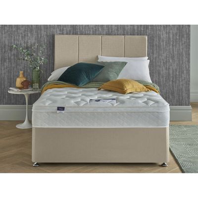 Silentnight Upholstered Single Size ( 90 X 190 ) Beige Color Bed