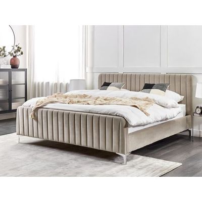 Sleep Haven Upholstered Single Size ( 90 X 190 ) Dark Beige Color Bed