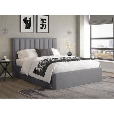 Soothe Snooze Upholstered Large Twin Size ( 140 X 200 ) Grey Color Bed