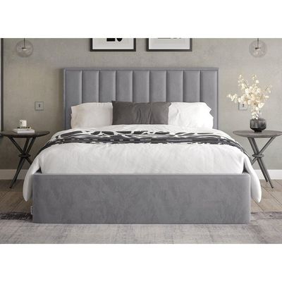 Soothe Snooze Upholstered Large Twin Size ( 140 X 200 ) Grey Color Bed