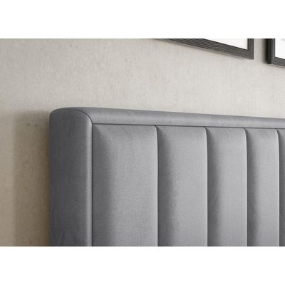 Soothe Snooze Upholstered Large Twin Size ( 140 X 200 ) Grey Color Bed