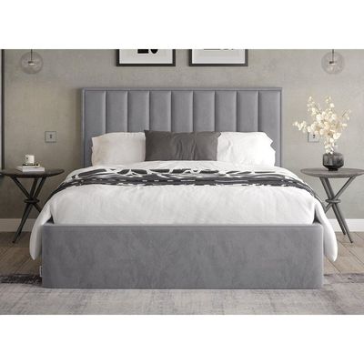 Soothe Snooze Upholstered Super King Size ( 200 X 200 ) Grey Color Bed