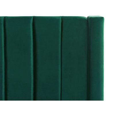 Velvet Voyage Upholstered Twin Size ( 120 X 190 ) Dark Green Color Bed