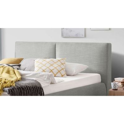 Whisper Waves Upholstered Premium Single Size ( 90 X 190 ) Grey Color Bed