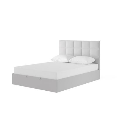 Berlin Upholstered Super King Size ( 200 X 200 ) Grey Color Bed