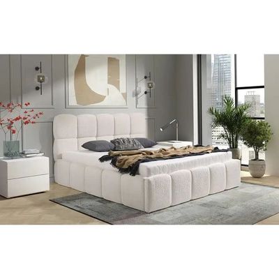 Haven Hideway Upholstered Premium Queen Size ( 150 X 190 ) Off White Color Bed