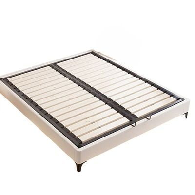 Modern luxury structure bed frame, beige Queen-150x200