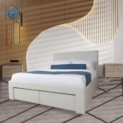 luxuary Elegant Queen bed frame, white  Queen-150x200