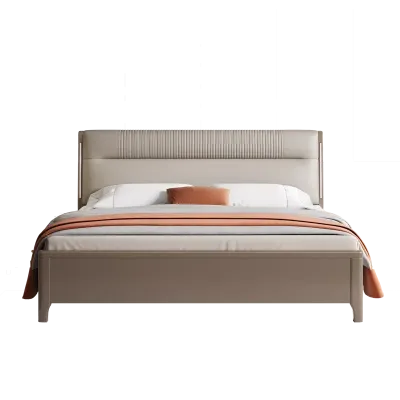 European elegant Queen bed frame, brown  Queen-150x200