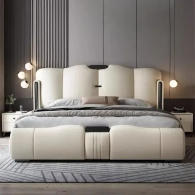 Modern Storage Bedroom Beds Queen size, Beige color  Queen-150x200