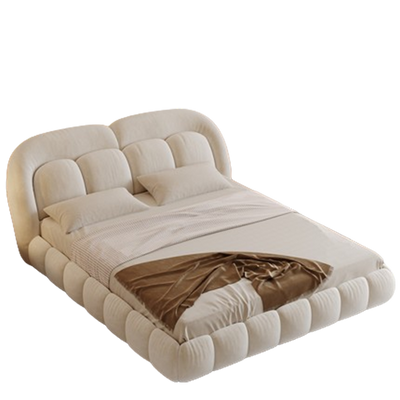 Italian Queen Bed Home Luxury Modern Design, Beige Color Queen-150x200