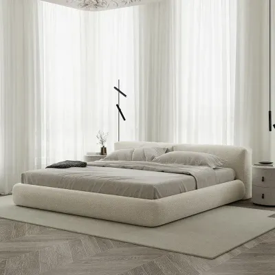 Kawaii Elastic Modern Twin Queen Beds, white King-180x200