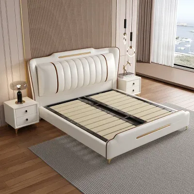 Luxury Princess Queen Bed Frame Waterproof  Headboards, beige color  Super King-200x200