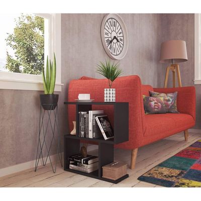 Versatile Asymmetrical Side Table Black Colour  for Modern Spaces